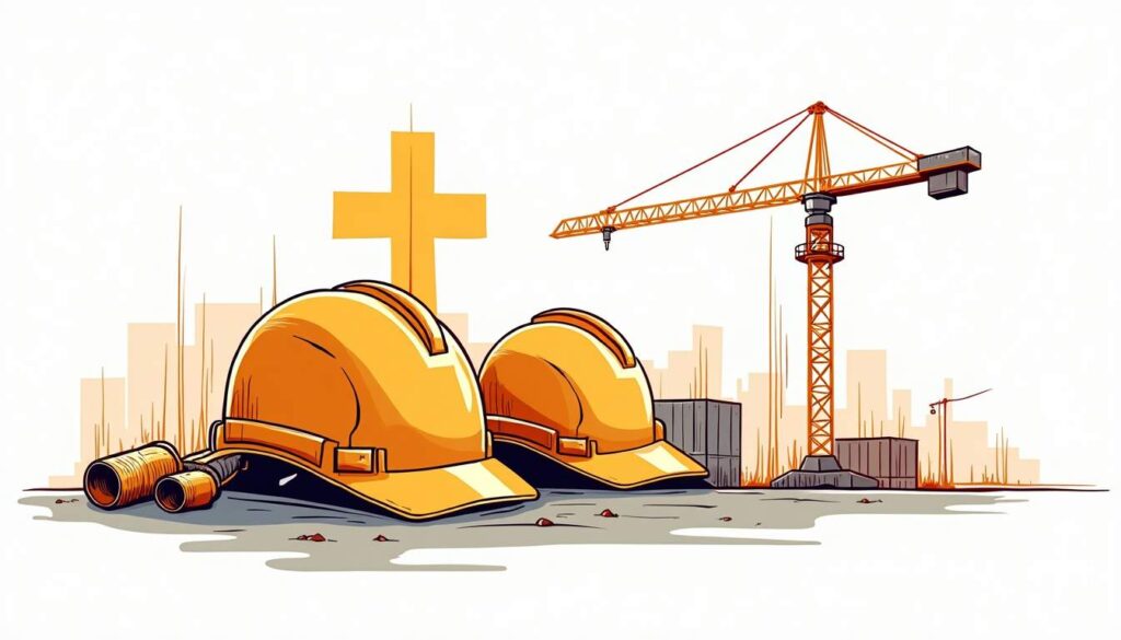 Draw an illustration of a construction site in haltom city