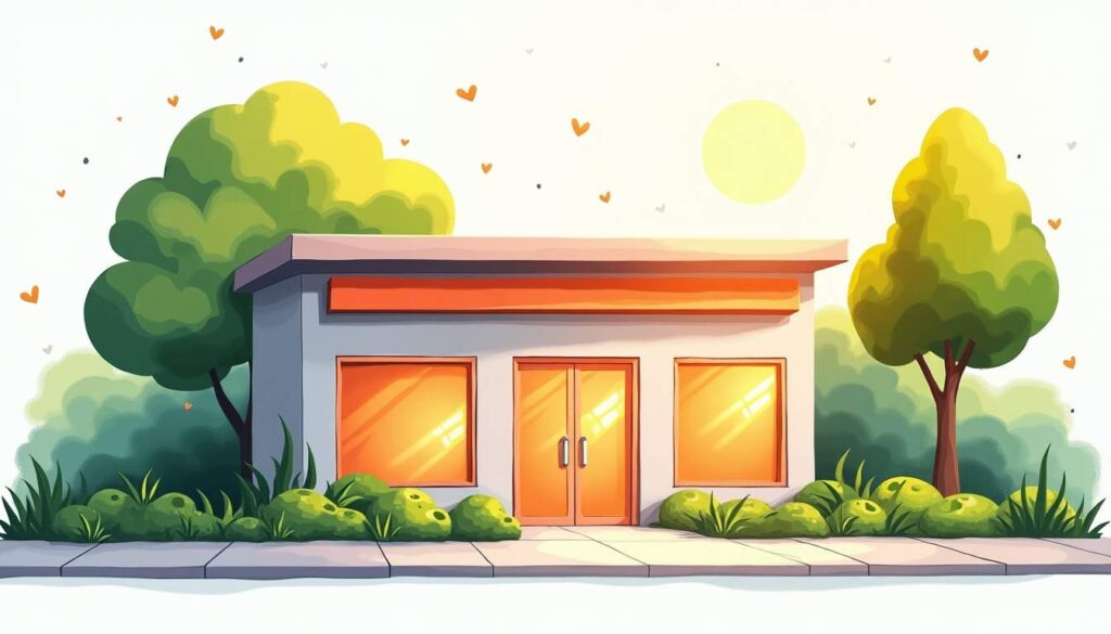 Draw an illustration of a peaceful